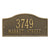 Address Plaque with Gentle Arch Top Displays House Number and Street