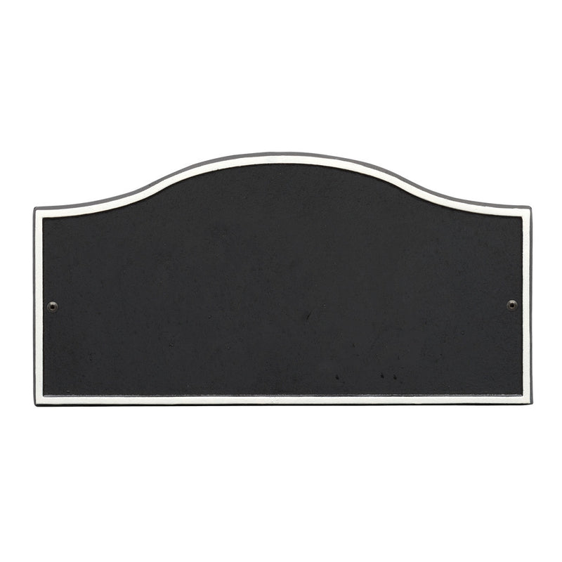 Address Plaque with Gentle Arch Top Displays House Number and Street