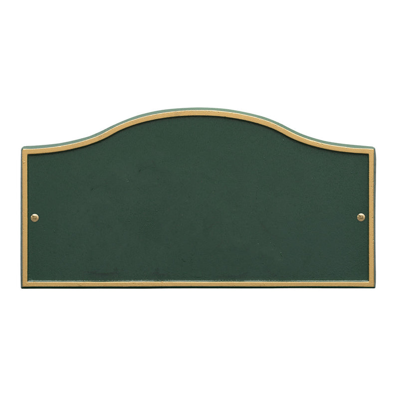 Address Plaque with Gentle Arch Top Displays House Number and Street