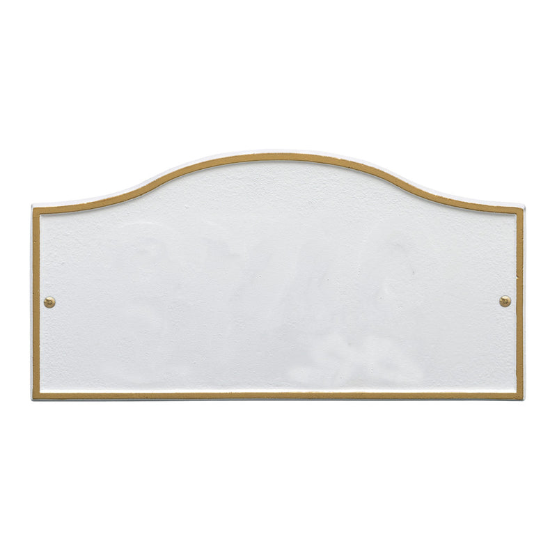 Address Plaque with Gentle Arch Top Displays House Number and Street
