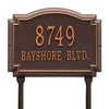 Address Sign for Lawn Mounting with House Number and Street Name