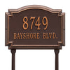 Address Sign for Lawn Mounting with House Number and Street Name