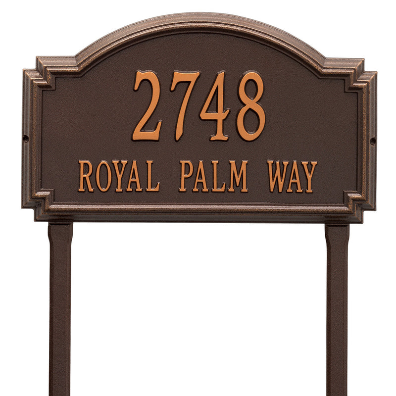 Chic Estate Address Plaque with 2 Lines - Lawn Mounted