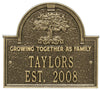 Family Plaque with Name and Date Established - Growing Together As Family