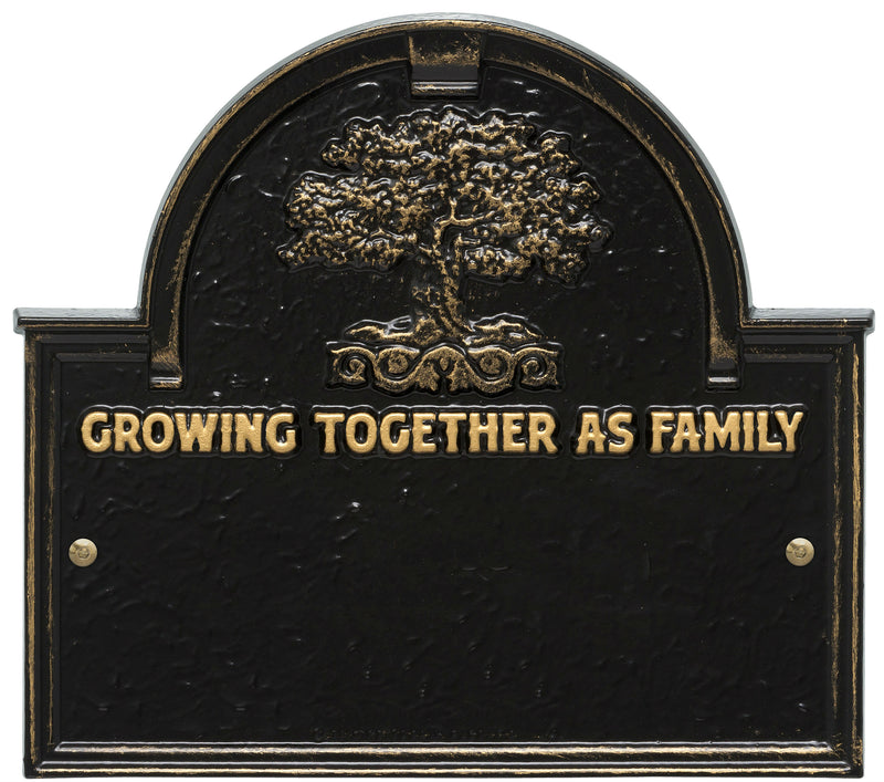 Family Plaque with Name and Date Established - Growing Together As Family