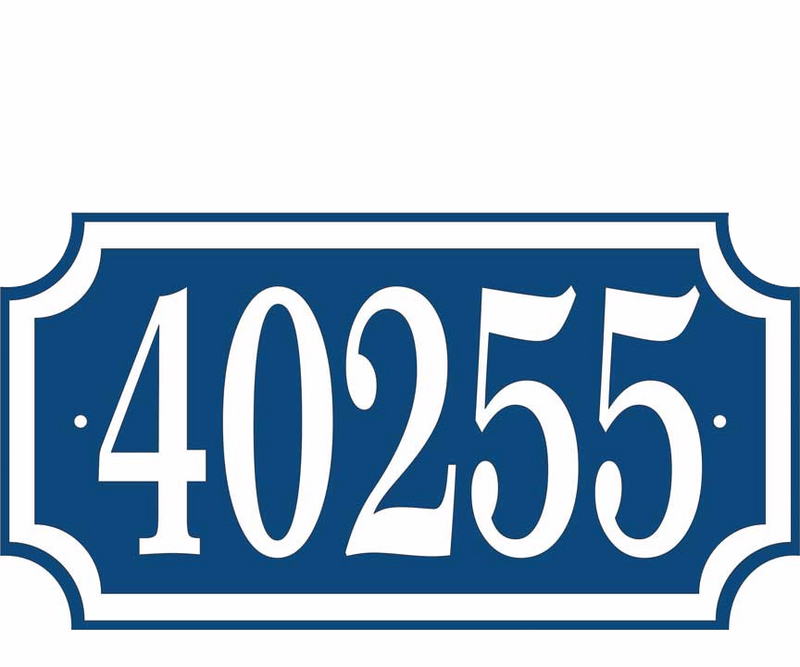 Address Plaque with Cut Corners