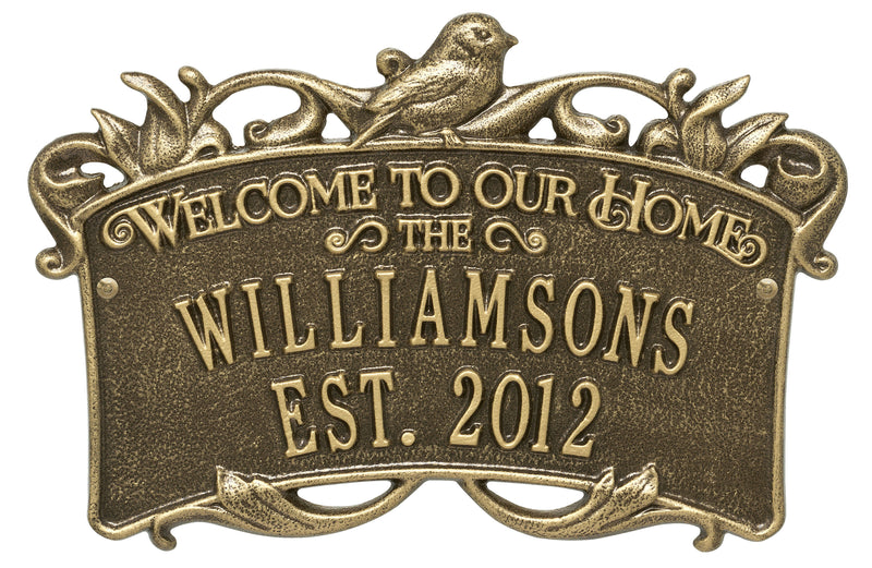 Welcome to Our Home Plaque