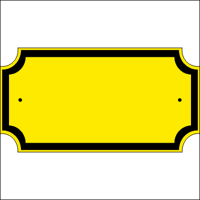 Address Plaque with Cut Corners