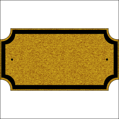 Address Plaque with Cut Corners