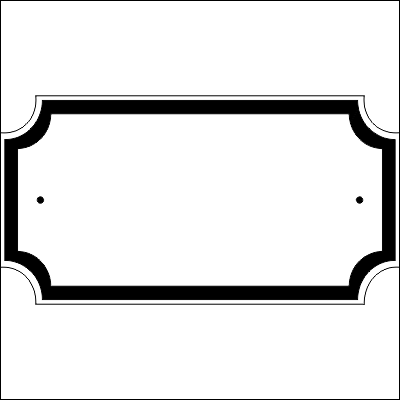 Address Plaque with Cut Corners