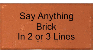 Engraved Bricks - Personalized Brick With Your Words